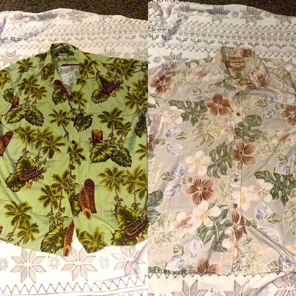 Bundle of two vintage Hawaiian shirts